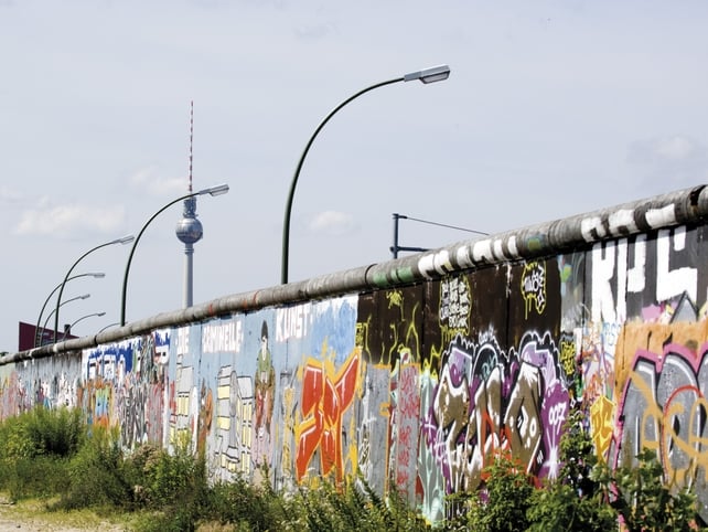 A remaining section of the Berlin Wall