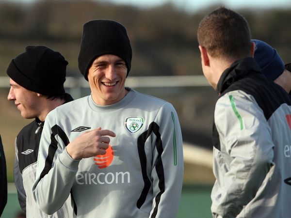 Keith Andrews at training in Malahide today
