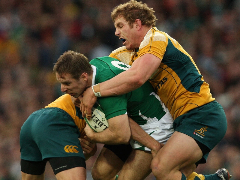 Tomas O'Leary battles to hold onto possession at Croke Park