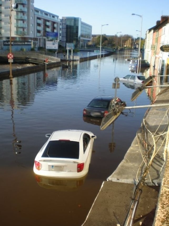 Floating cars in Cork (Credit: Aidan Murphy)