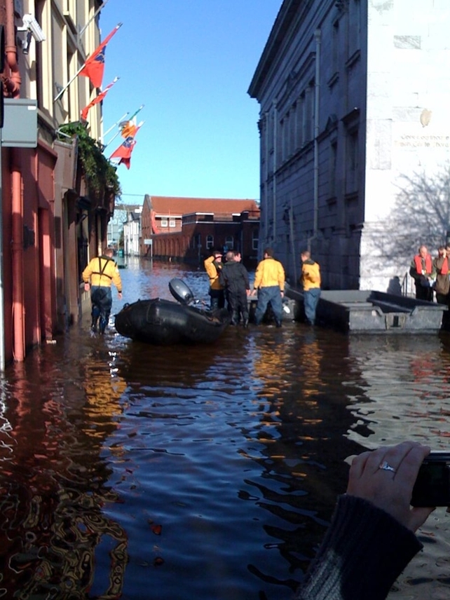 Officials on duty in Cork city centre (Credit: Iseult Cronin)