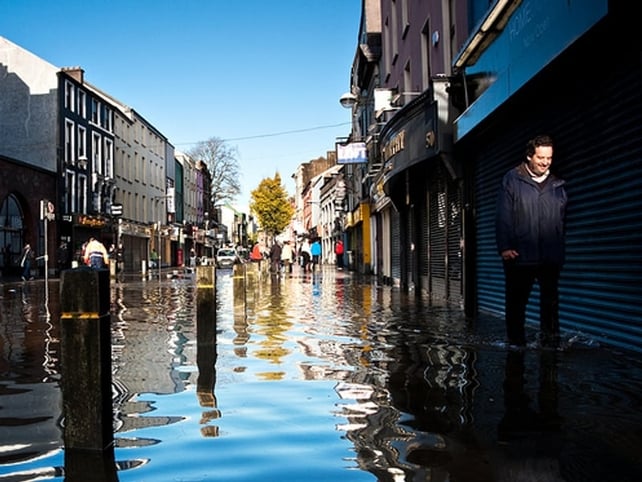 Cork city still under water this morning (Credit: David Hegarty)