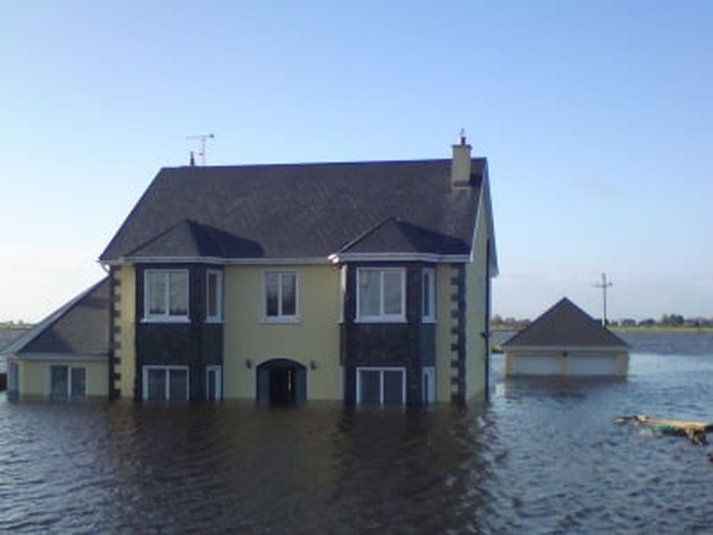Flood waters in Corofin, Co Galway - (Credit: John Fahey)