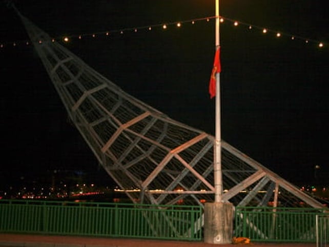 Eco Christmas Tree hits Shannon Bridge in Limerick - (Credit: Sean Ryan)