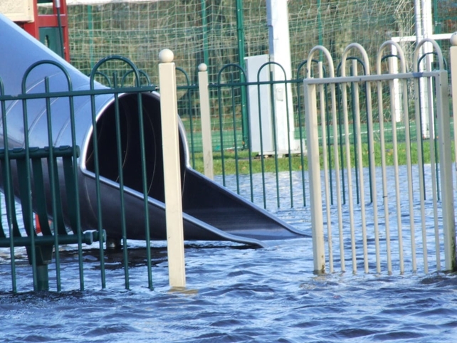 The mall playground in Longford Town also fell victim to the floods - (Credit: Michael Keenan)
