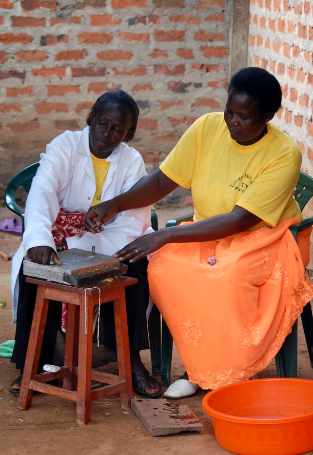Members of the association Annett and Felistas use the beeswax to make candles, which they will sell