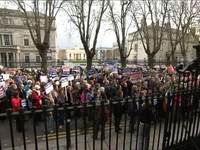 Strike - Public servants protested potential pay cuts last week