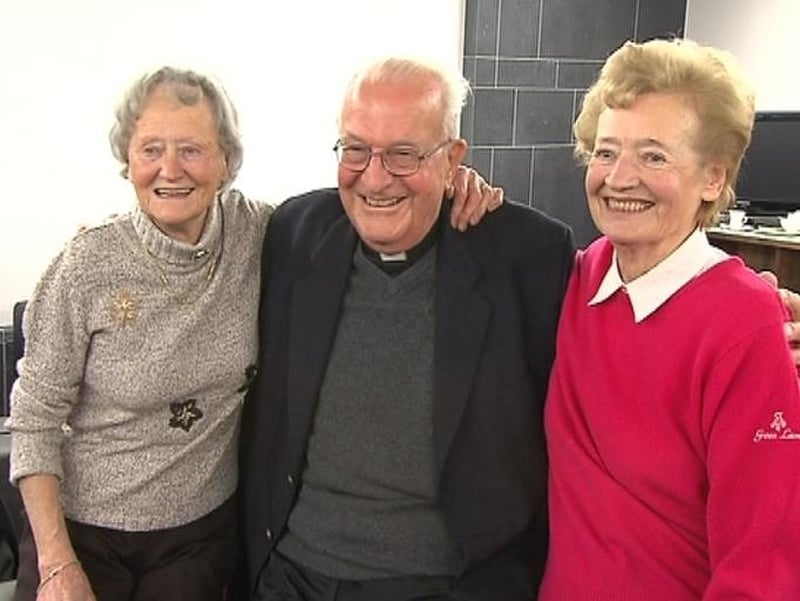 Michael Sinnott - Met family and friends on his arrival