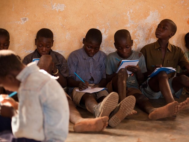 Oxfam Unwrapped offers a School Books Gift &amp; School Superhero Pack to help children in Africa get a fair start in life through access to education. Above, children study in the Blantyre District of Malawi.