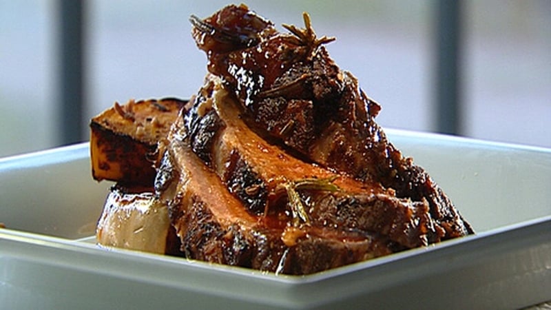 A fantastic dinner for all the family, Catherine Fulvio's Butterflied Leg of Lamb with Roasted Pumpkin