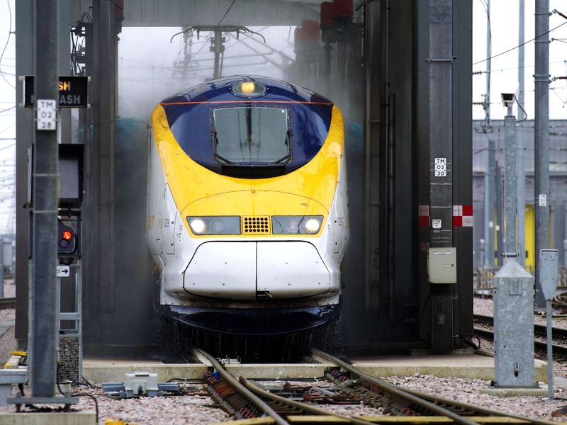 The man sustained the shock at the Gare du Nord station from an overhead power line while trying to jump from the roof of one train to another