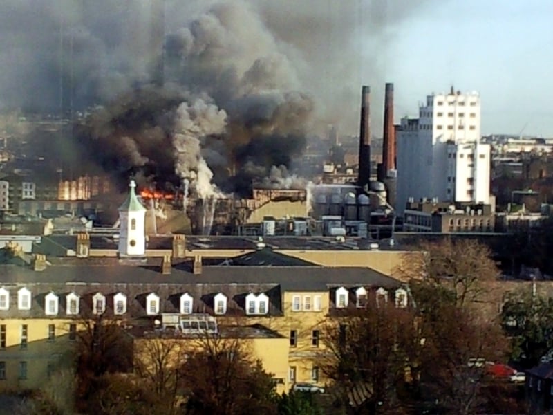 St James's Gate - Fire brought under control - (Pic: Tony Reddy)