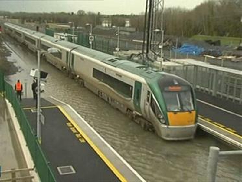Train line - Flooding has since receded
