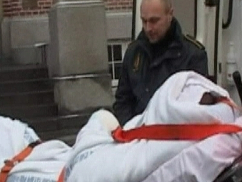 Denmark - Injured suspect under police guard