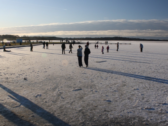 Frozen lake, Loughrea - Pic: Robert Cannon