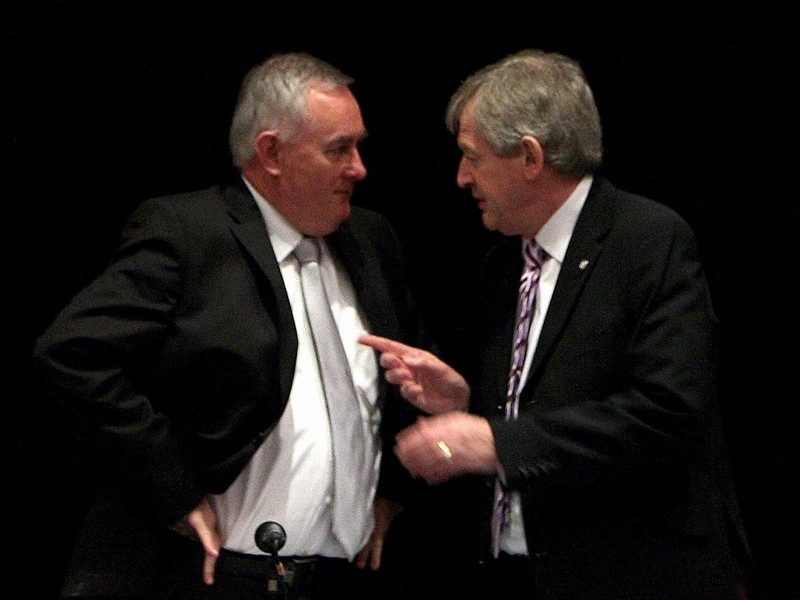 Christy Cooney (l) with Director-General Paraic Duffy