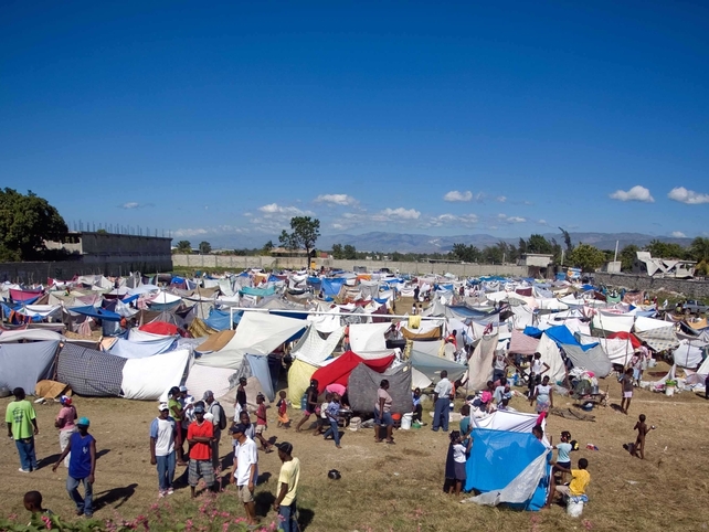 Vast tent cities accomodate the estimated 1m homeless in Haiti