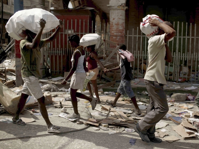 Scavenging in Port-au-Prince