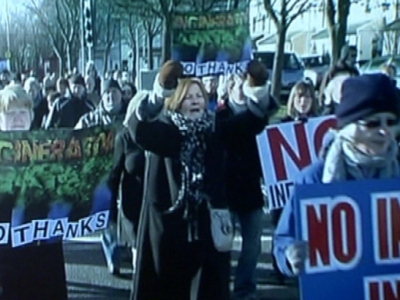 Protest - Residents march over plans