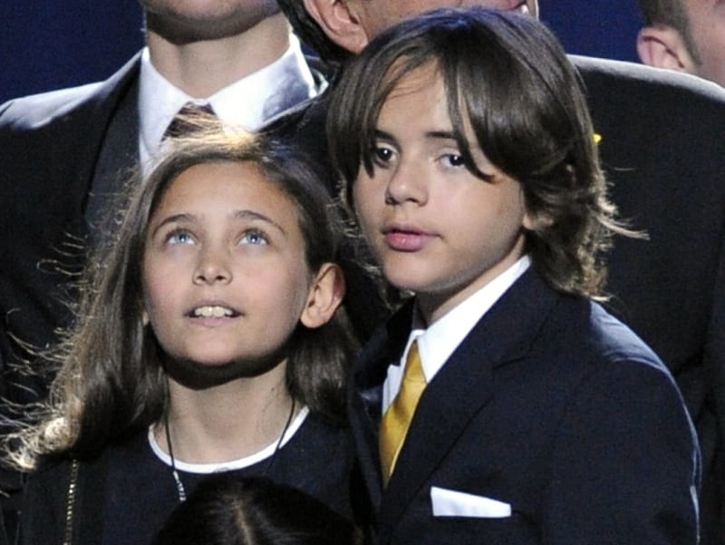 Paris Jackson pictured with her brother Prince.