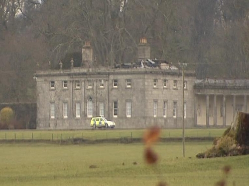 Russborough House - West wing extensively damaged