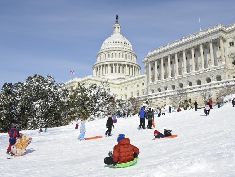 Washington DC - First snowstorm hit at the weekend