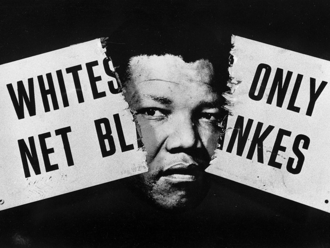 Photo montage - designed to mark the release of the anti-apartheid activist