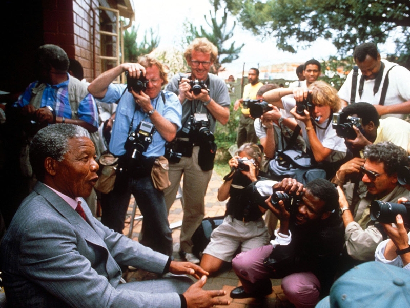 Nelson Mandela in Soweto, South Africa – 1990