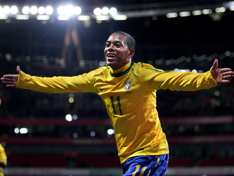 Robinho scored Brazil's second goal