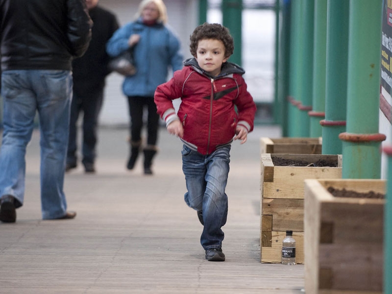 Simon runs away in Blackpool