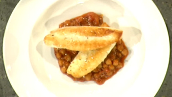 Seared John Dory with Spicy Chickpeas and Chorizo