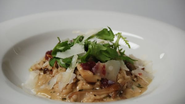 Wild Mushroom and Tarragon Risotto, Rocket and Par