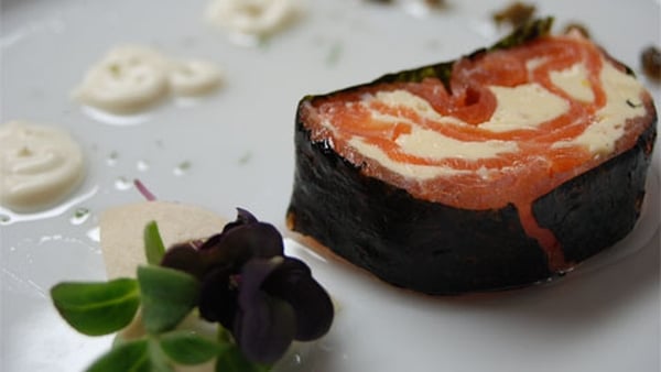Smoked Salmon Terrine in Nori Seaweed with Crispy