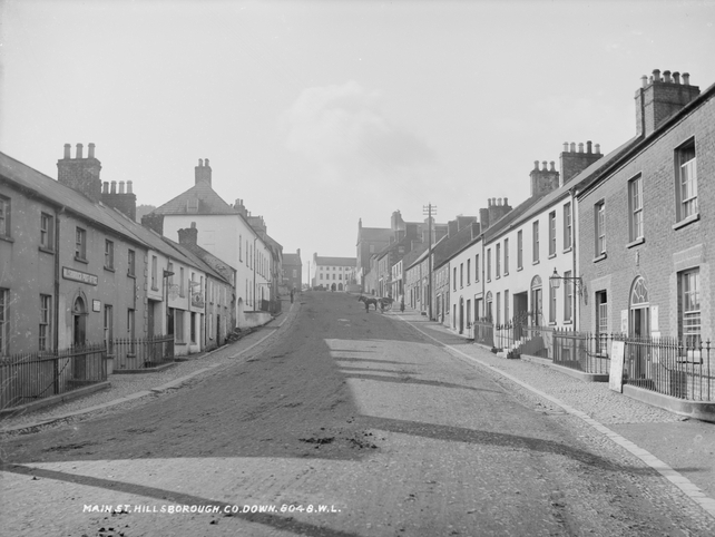 Main street in Hillsborough, Co Down. Lawrence Collection: 1880-1914