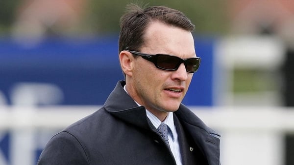 Aidan O'Brien worked his stable at the Curragh