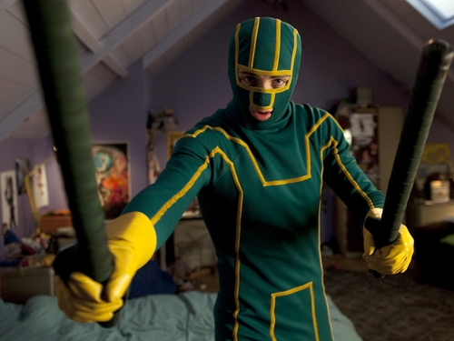 Kick-Ass just before he receives another ass-kicking