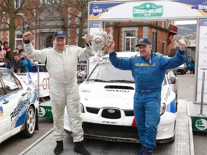 Derek McGarrity (right) has won the Circuit of Kerry Rally