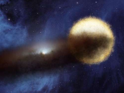Epsilon Aurigae - Artist's impression of the star system - (Pic: NASA)