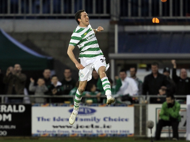 Scoring against Bohs evidently put an extra spring in Billy Dennehy's step