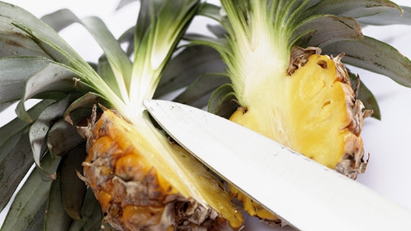 Pineapple Carpaccio with Passion Fruit Syrup