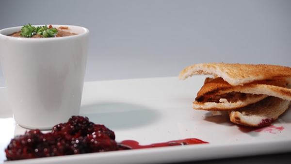 Homemade Duck Paté, Blackberry Compote and Wheaten