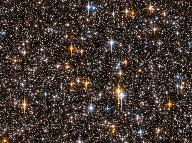 The SWEEPS Field, the area studied for planet candidates by Hubble, in the 'bulge' - the most crowded section of the Milky Way.