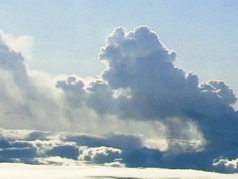 Volcanic ash - Plumes usually contain tiny particles of glass, pulverised rock and silicates