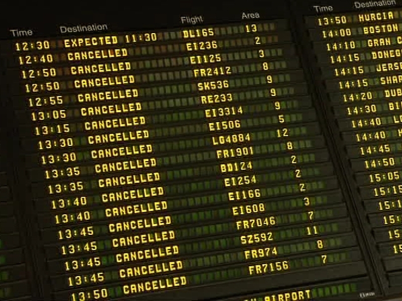 Dublin Airport - All flights have been grounded since 12pm