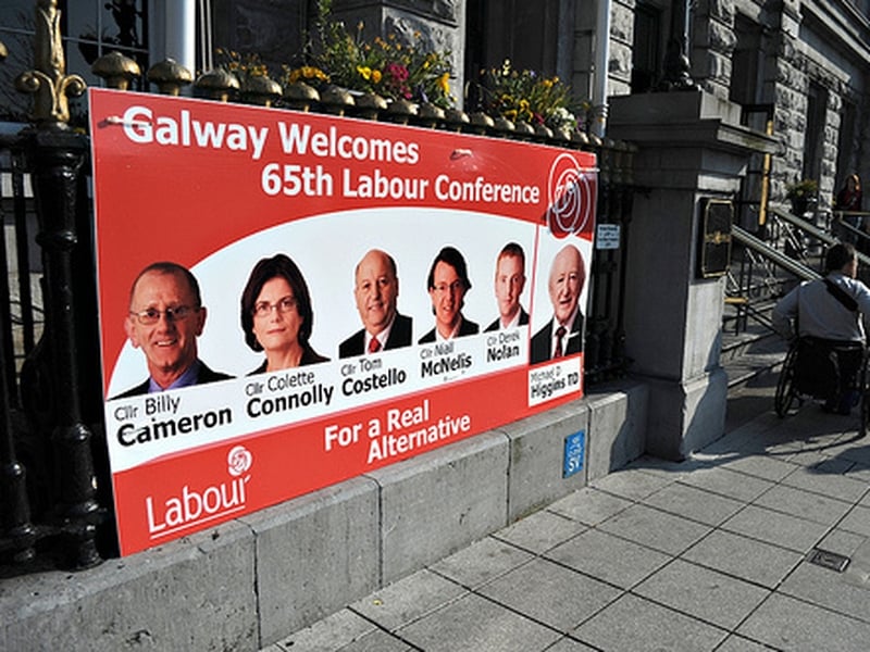 Galway - Labour party members attending annual conference