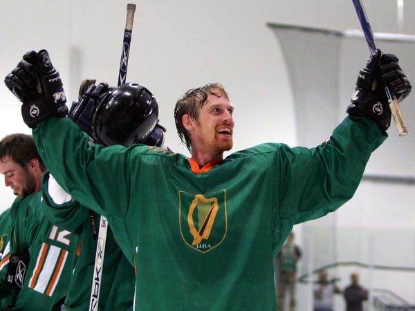 Steven Hamill of the Ireland ice hockey