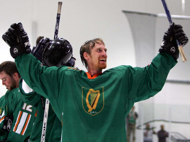Steven Hamill of the Ireland ice hockey