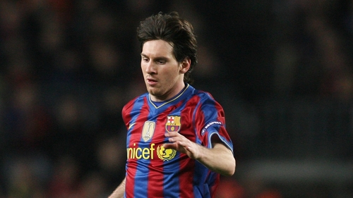 Lionel Messi was carried from the field on a stretcher after a clash with Atletico Madrid defender Tomas Ujfalusi