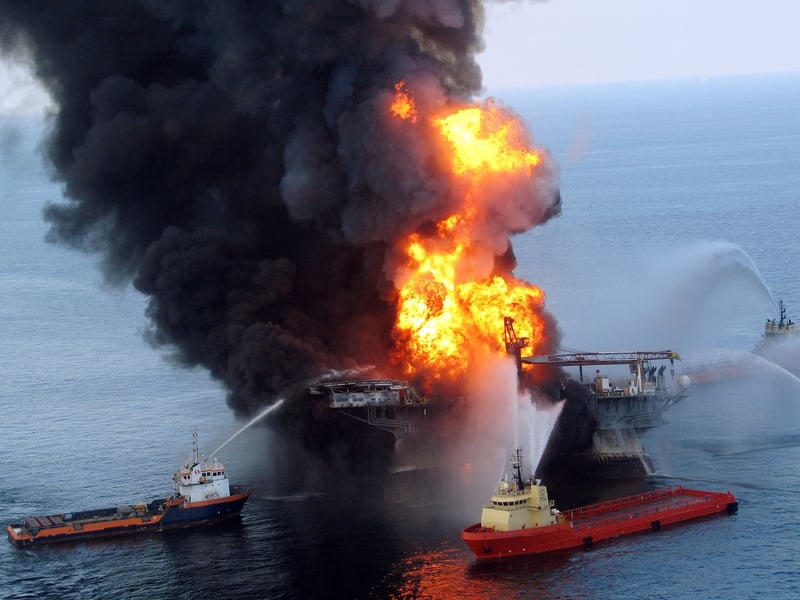 Gulf of Mexico - Rig exploded on 22 April