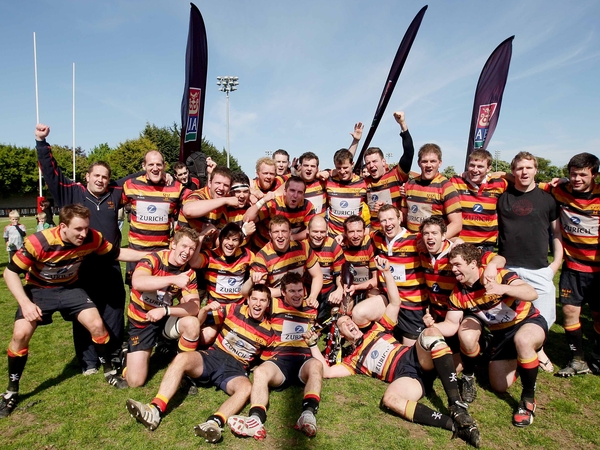 The victorious Lansdowne side in celebratory mood